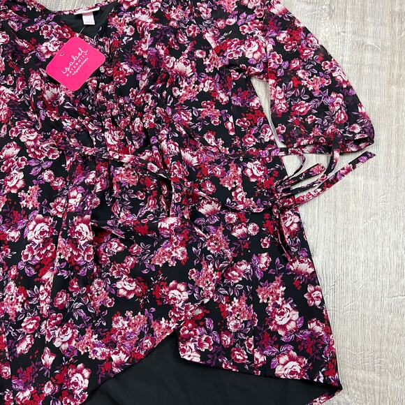 Isabel Maternity Floral Print Button Chiffon Woven Lined Blouse - XS - NWT - Picture 3 of 8